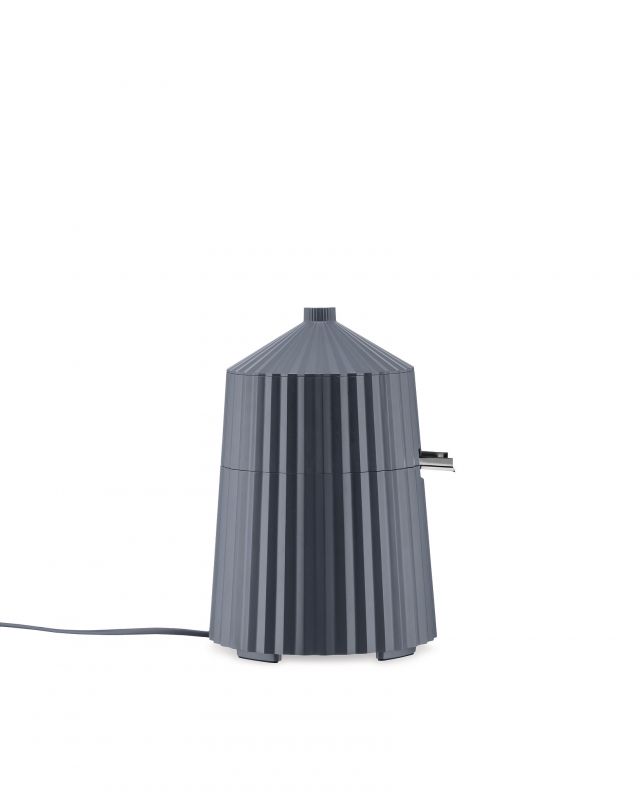MDL07 G Plissé presse-citron électrique gris Alessi Graue Alessi Plissé elektrische Zitronenpresse MDL07 G, Küchengerät für frischen Saft.